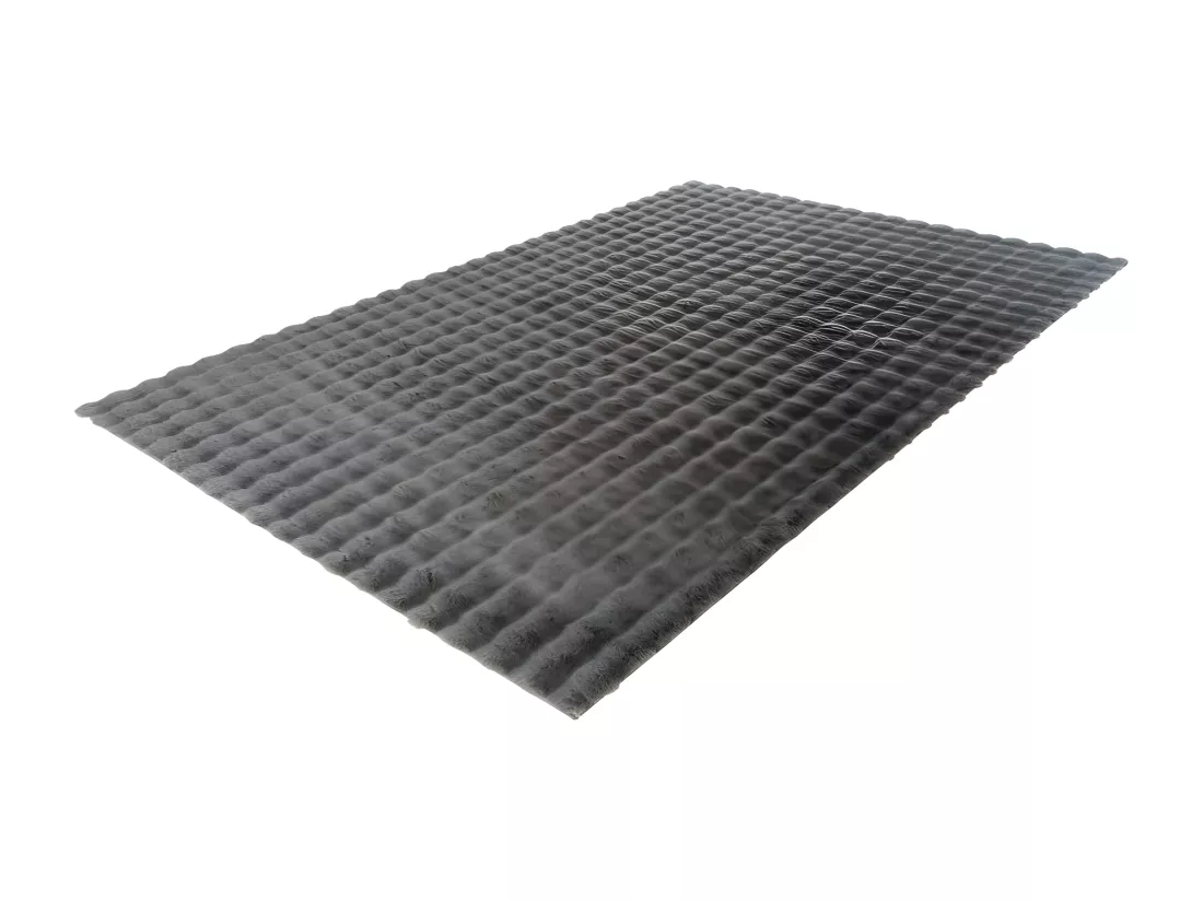 Tapis 170x120cm, design H008Y coloris graphite - Confort et élégance pour votre intérieur