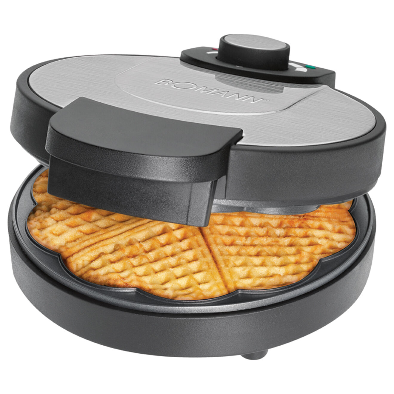 Bomann Gaufrier D.18 cm gris - 1000W