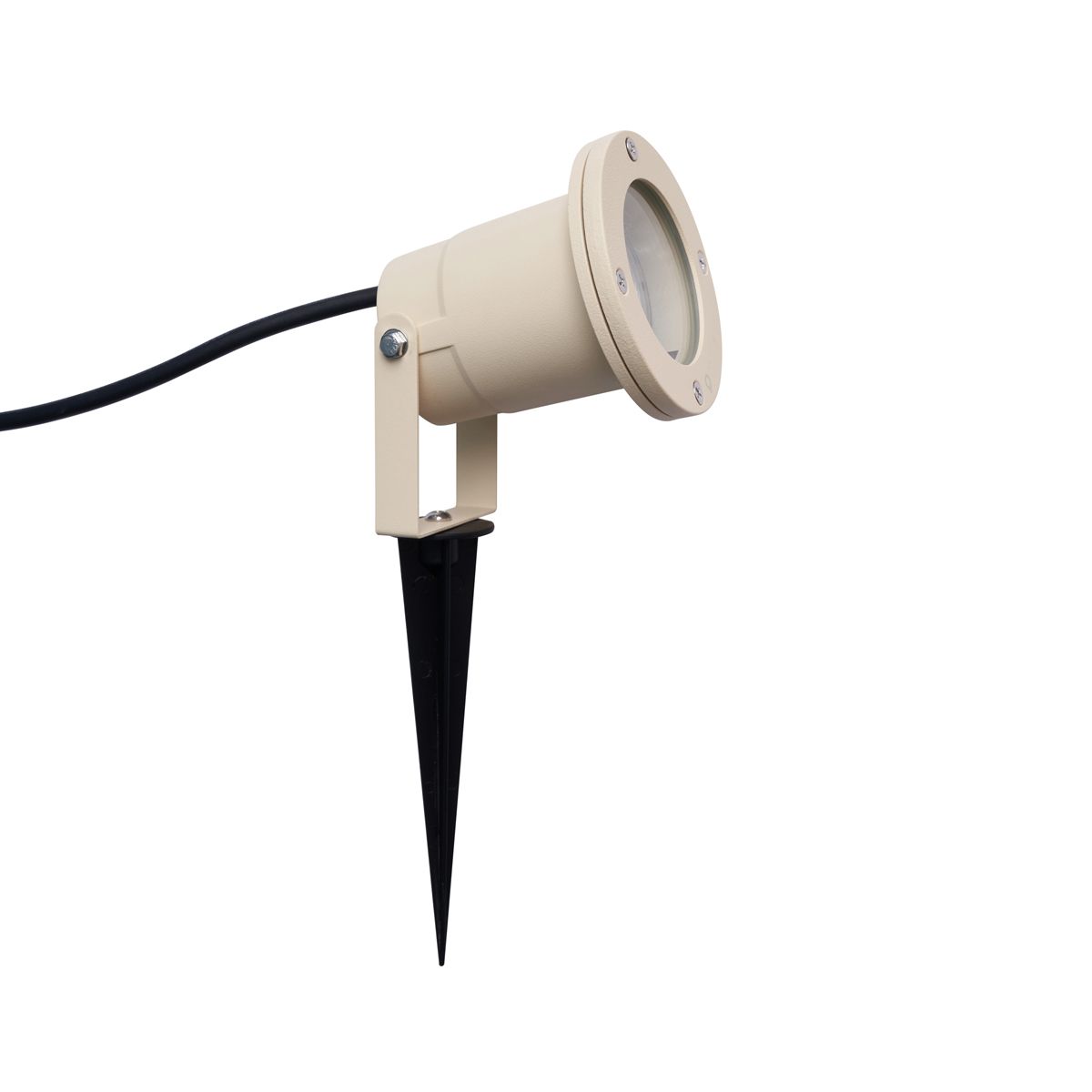 Prikspot beige GU10 50mm verstelbaar IP65 incl. snoer en stekker - Basic