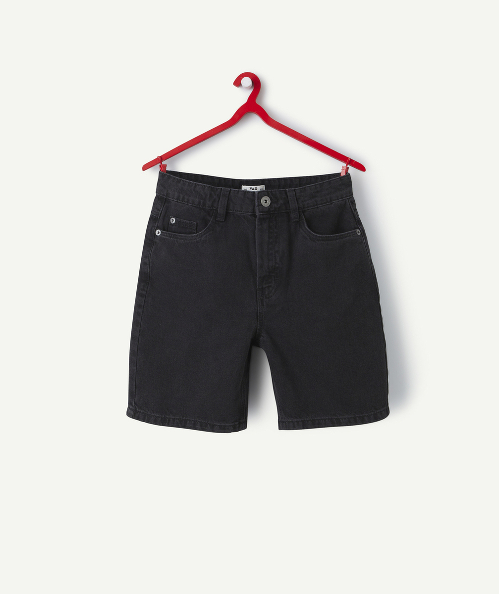 bermuda regular garçon denim low impact noir