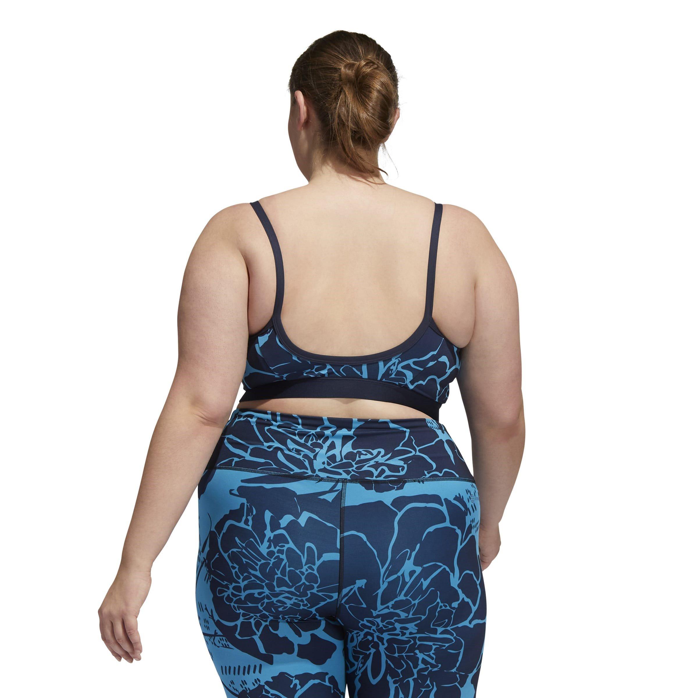 adidas Training Light Support Flower Print Sports Bra Womens
