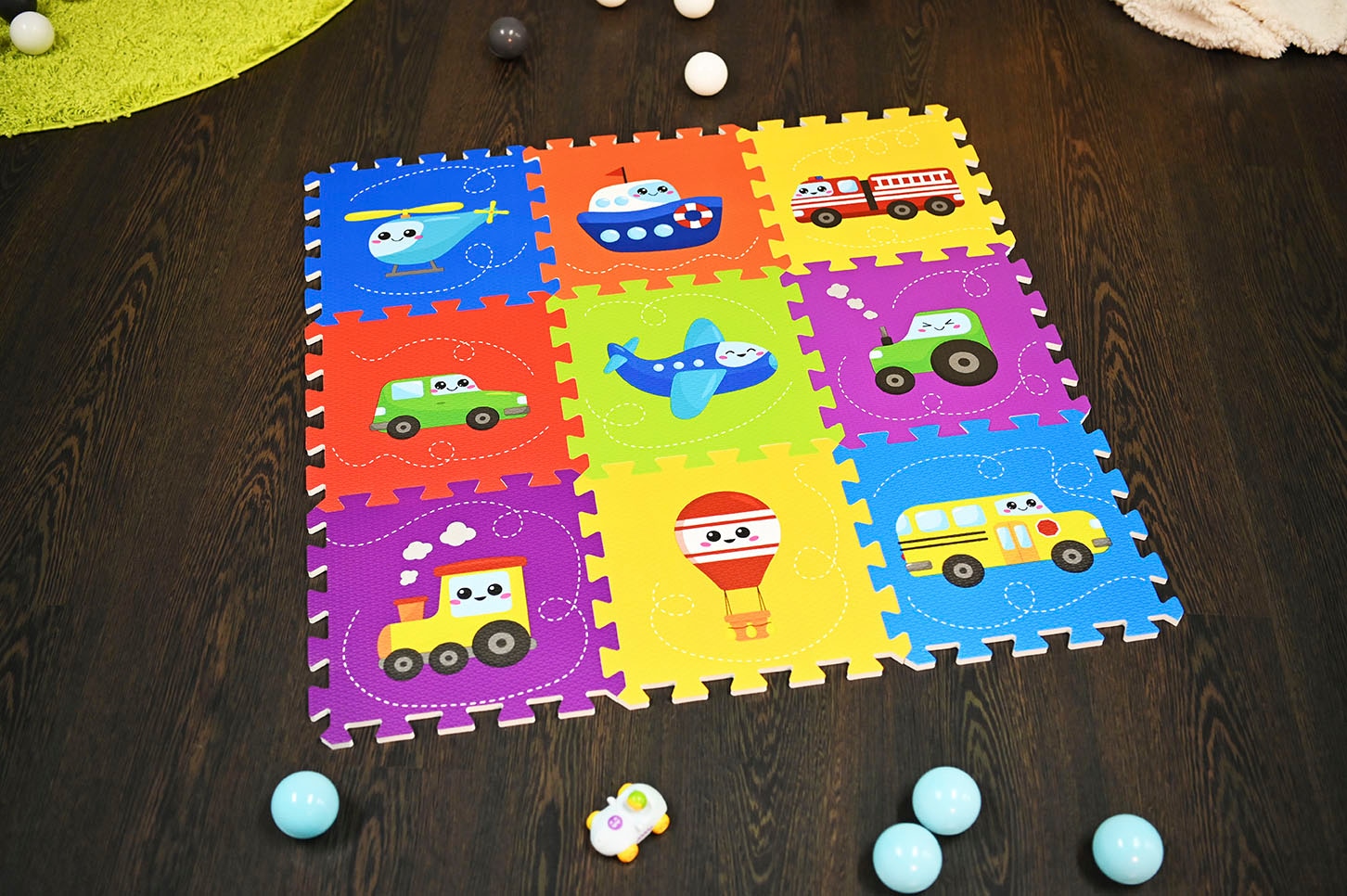 Knorrtoys® Puzzle »Fahrzeuge« Puzzlematte, Bodenpuzzle