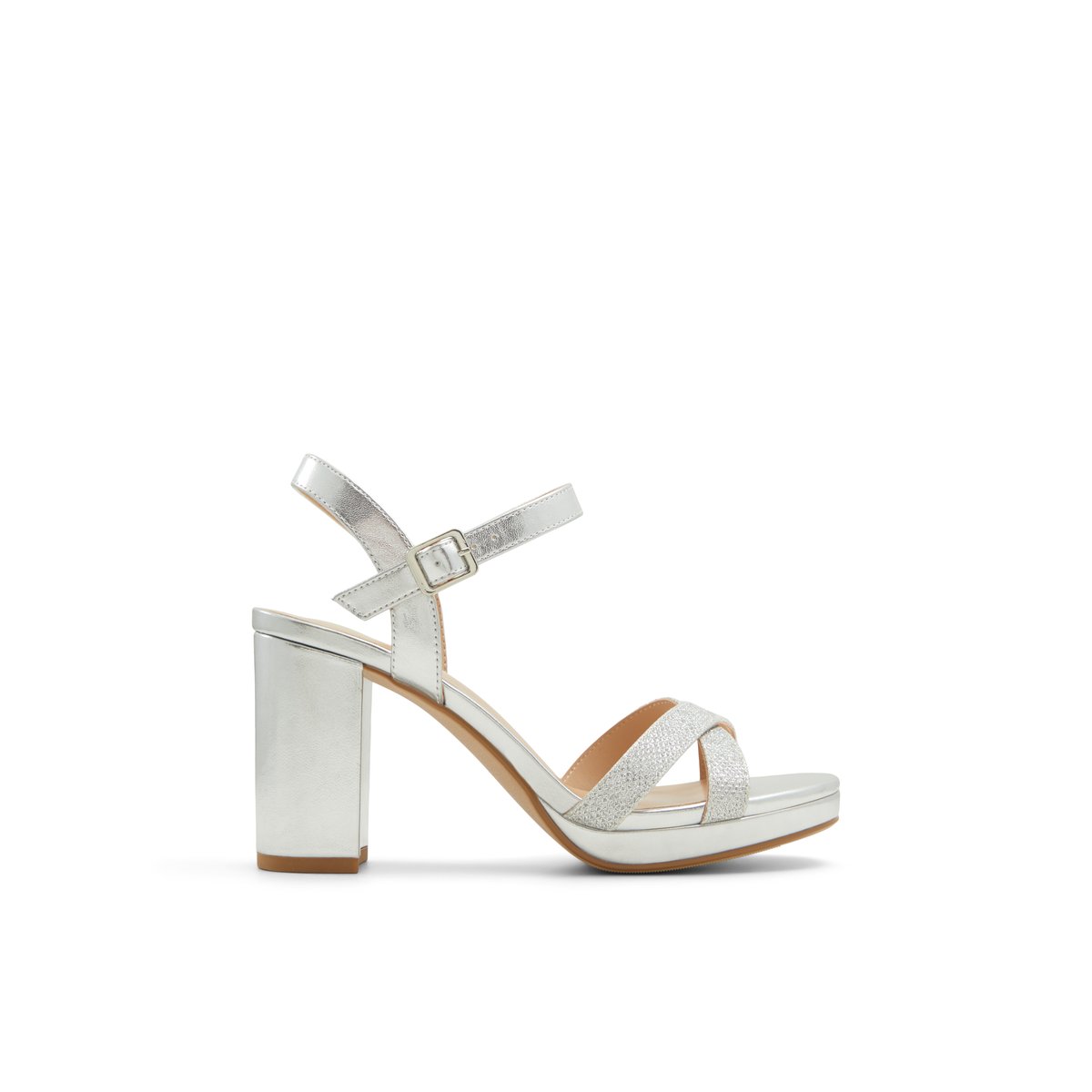 K STUDIO-Logun-Sandales à talons hauts - Talon bloc - Argent