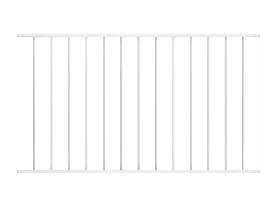 Panneau de cl?ture Acier enduit de poudre 1,7x0,75 m Blanc