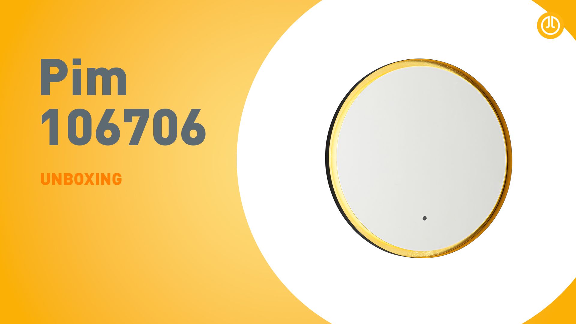 Badkamerspiegel zwart met goud incl. LED en touch dimmer - Pim
