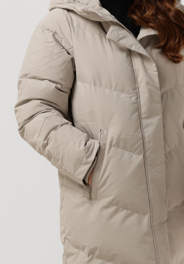 beige elvine gewatteerde jas naemi