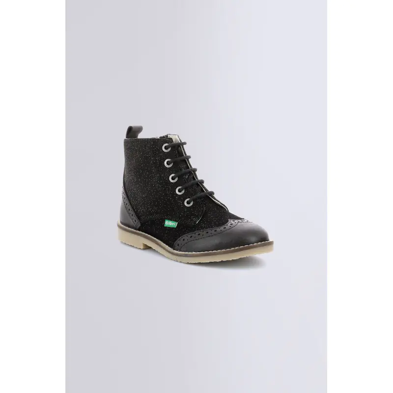 TYROL NOIR BRILLANT BOTTINES Cuir Fille