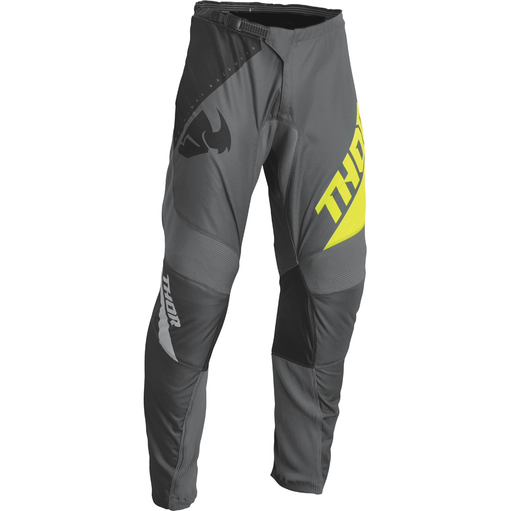 Thor Motocross - Pantalon enfant Sector Edge Gris Foncé / Jaune fluo