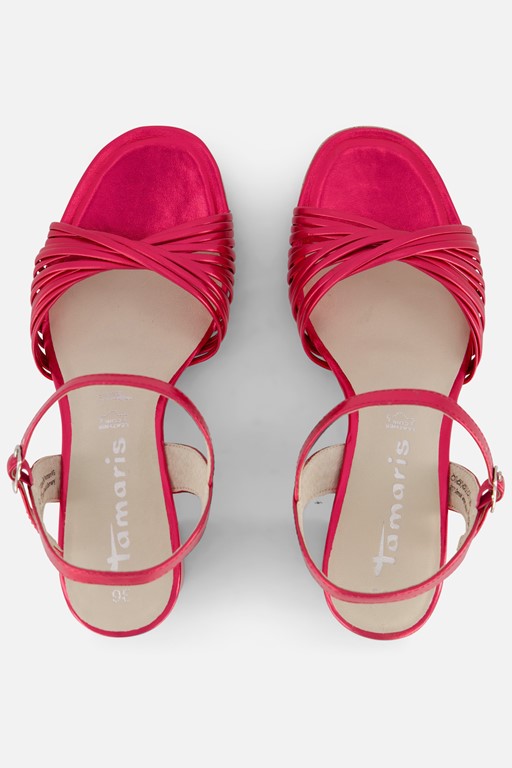 Tamaris Sandalen met hak roze Synthetisch