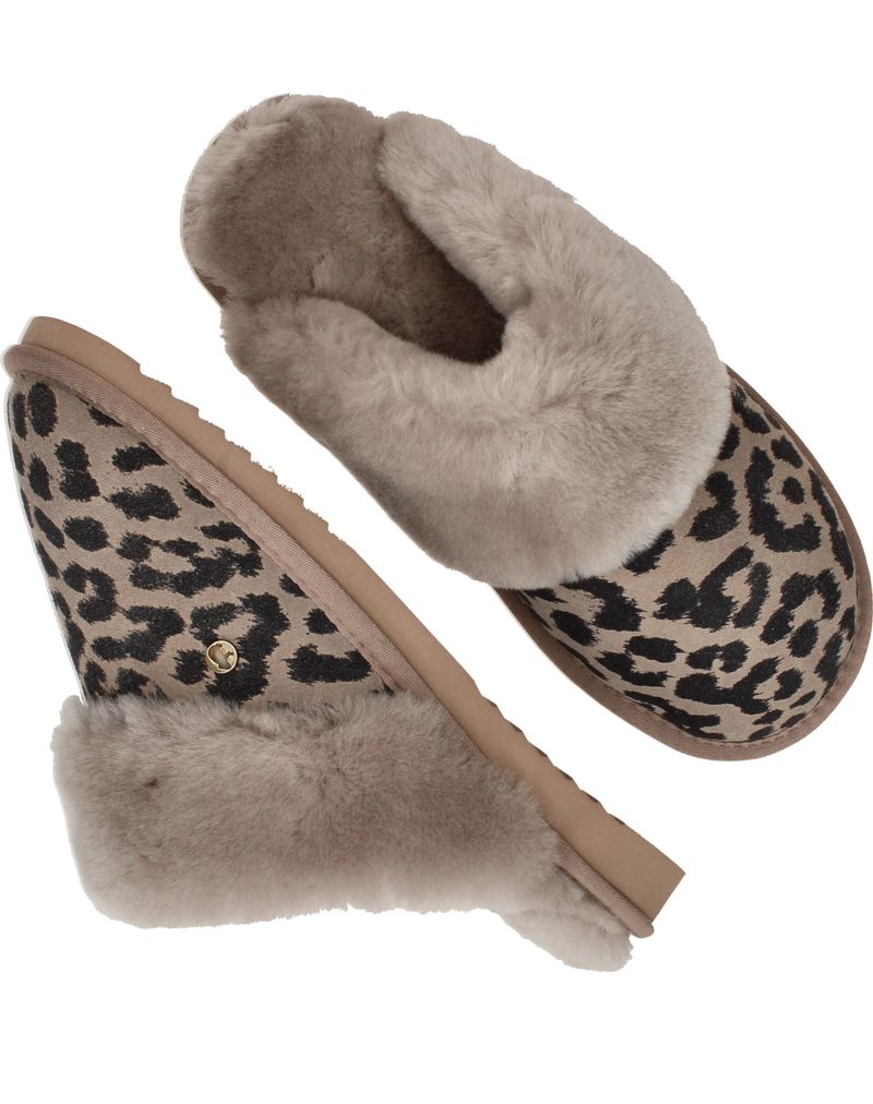 Warmbat Collie Pantoffels Taupe Dames