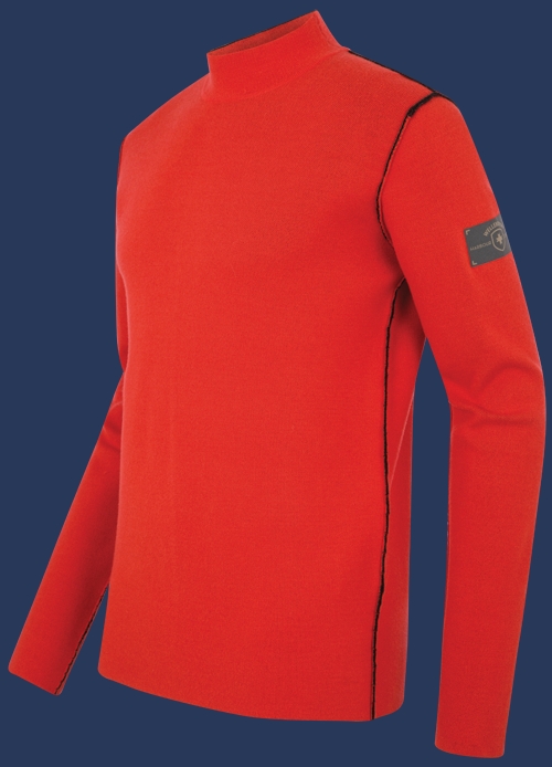 Herren Pullover 012 KoNitH, Orange/Anthracite