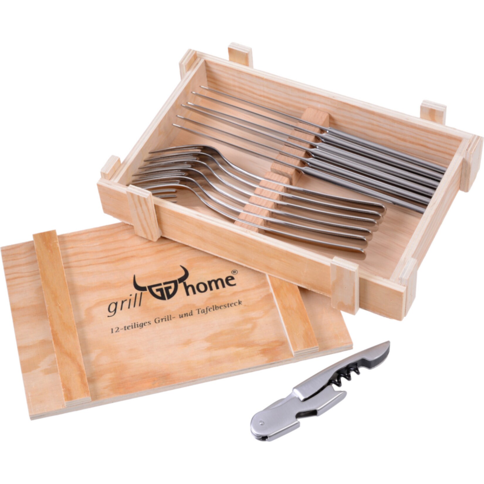 GRÄWE Grill-/Tafelbesteck in Holzkiste SYLT