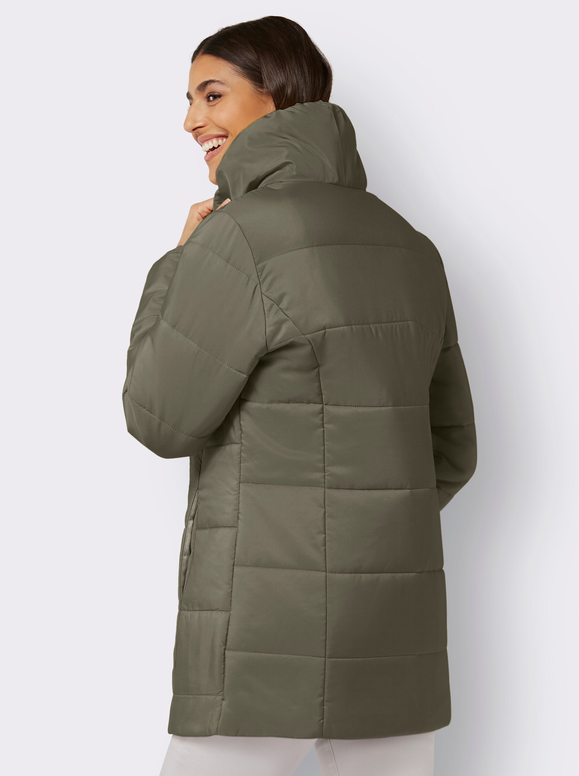 Steppjacke in taillierter Longform