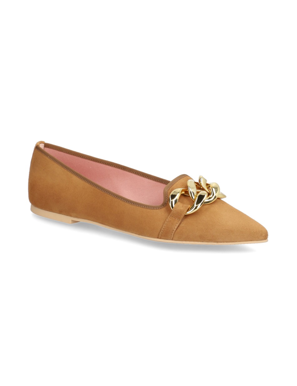 Veloursleder Ballerina