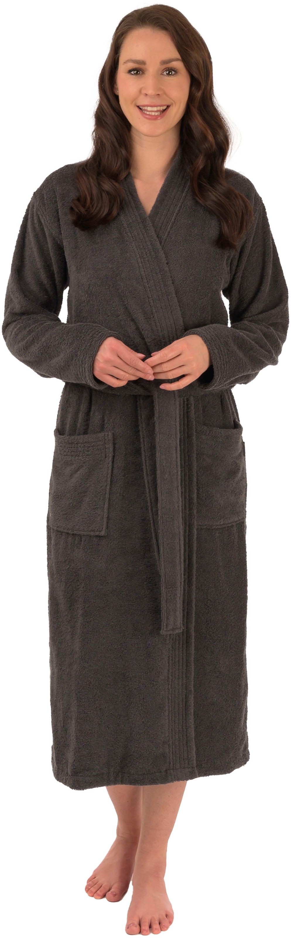 Wewo fashion Unisex-Bademantel »3005, ideal für Sauna & Spa, Hotelbademantel, Morgenmantel«, 1 Stk. klassisch elegant