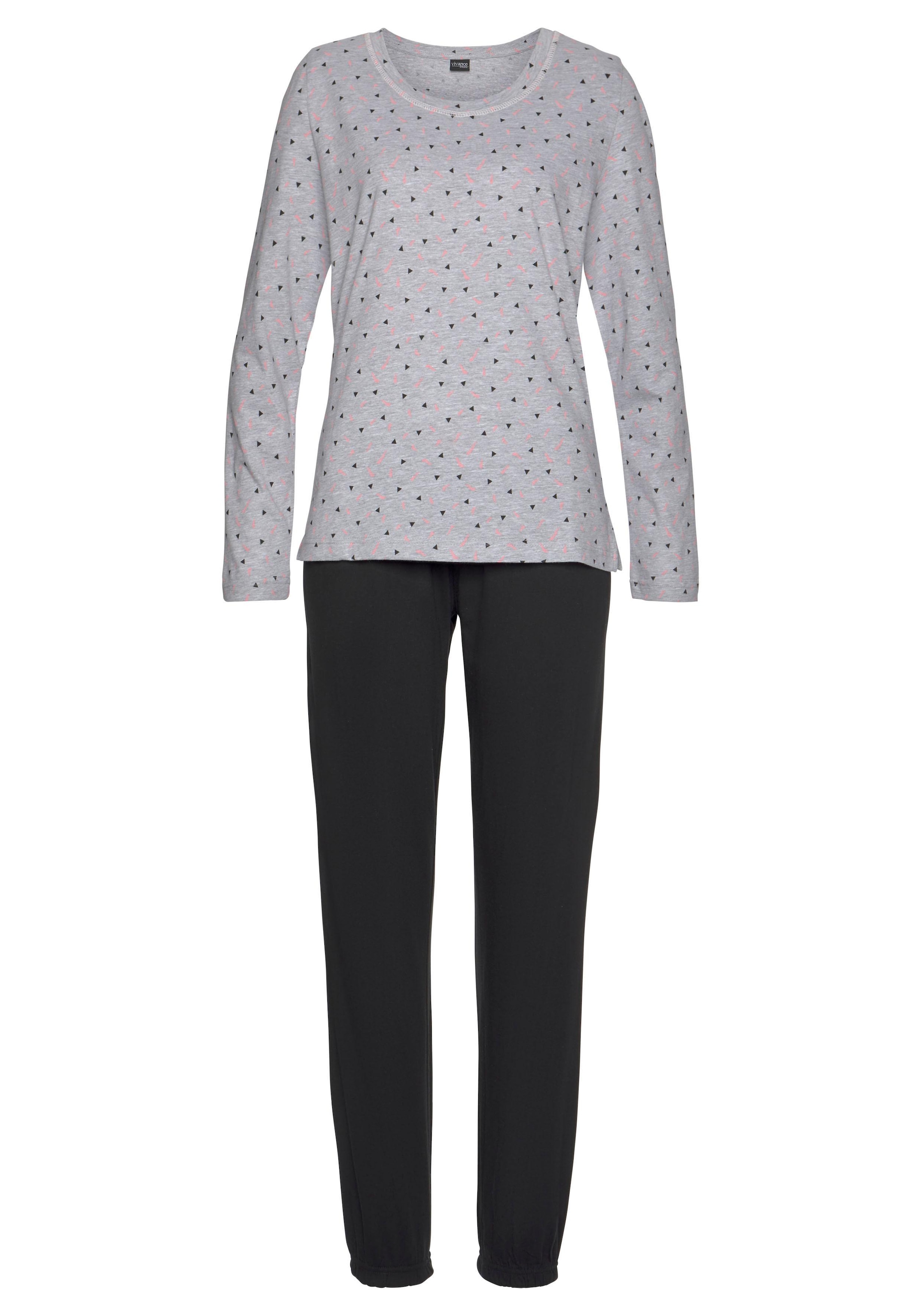 Vivance Dreams Pyjama 2 Stk. tlg., mit gemustertem Longsleeve