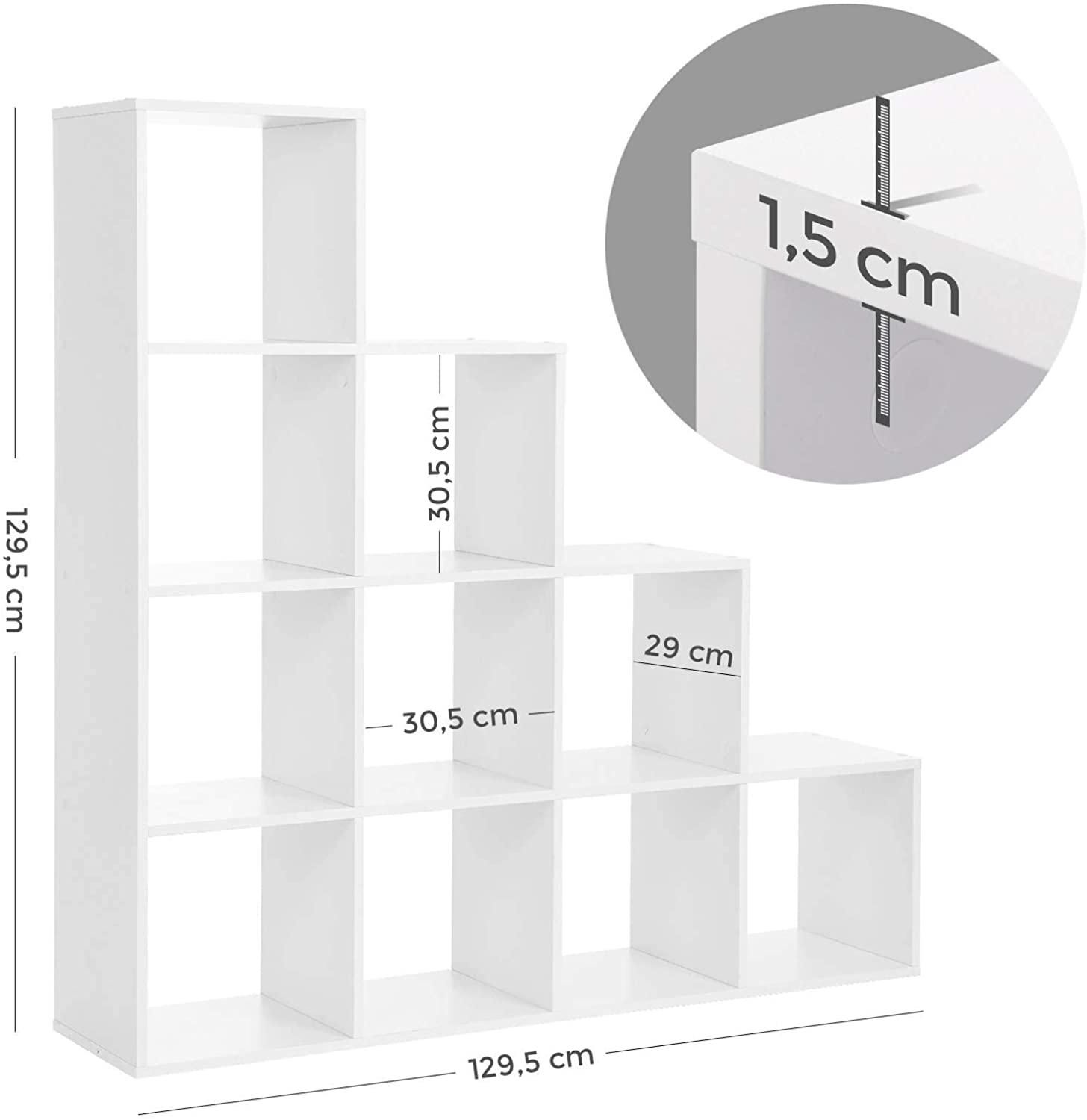 Boekenkast met 10 kubussen - Indusign Bruin