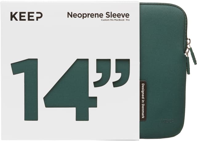 KEEP 14″ MacBook sleeve i neopren (Power Green)