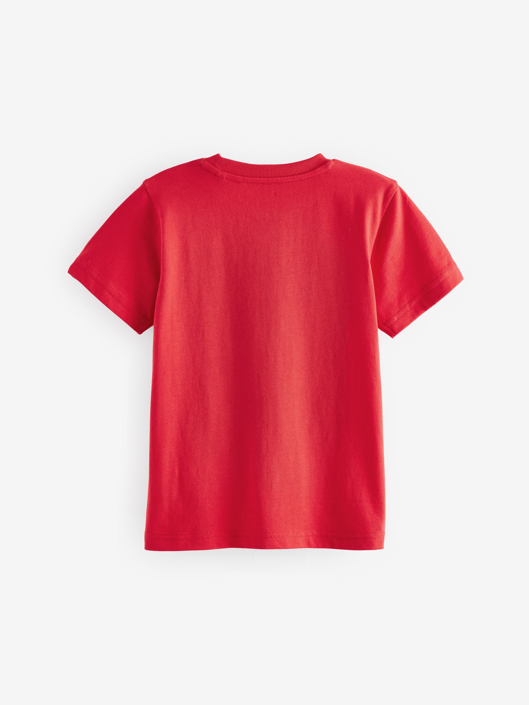 Rood Rudolph Pailletten - Kerstshirt met korte mouwen van 100% katoen (3-16jr)
