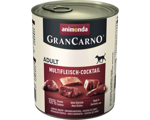 Animonda Gran Carno Original Adult natvoer voor honden, multi-vleescocktail, 800 g