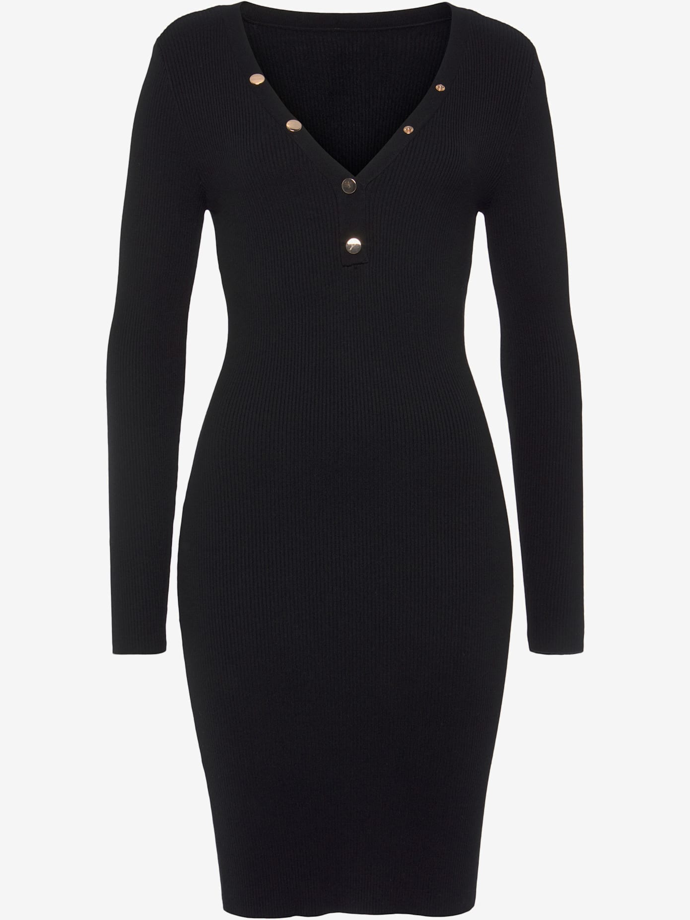 Robe en tricot encolure en v dégagée