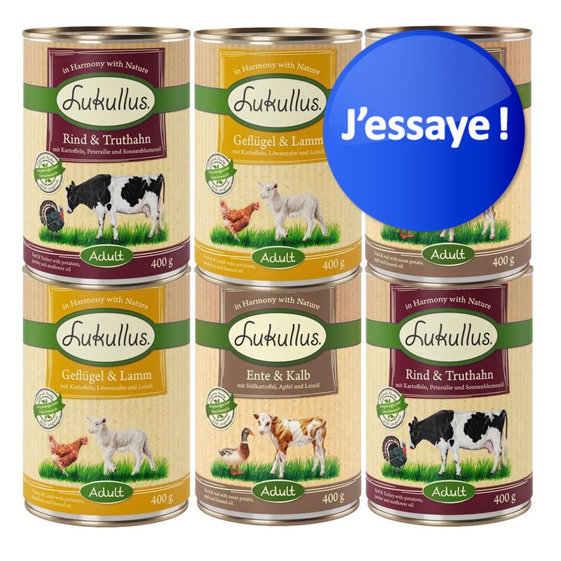 Offre d'essai mixte Lukullus sans céréales