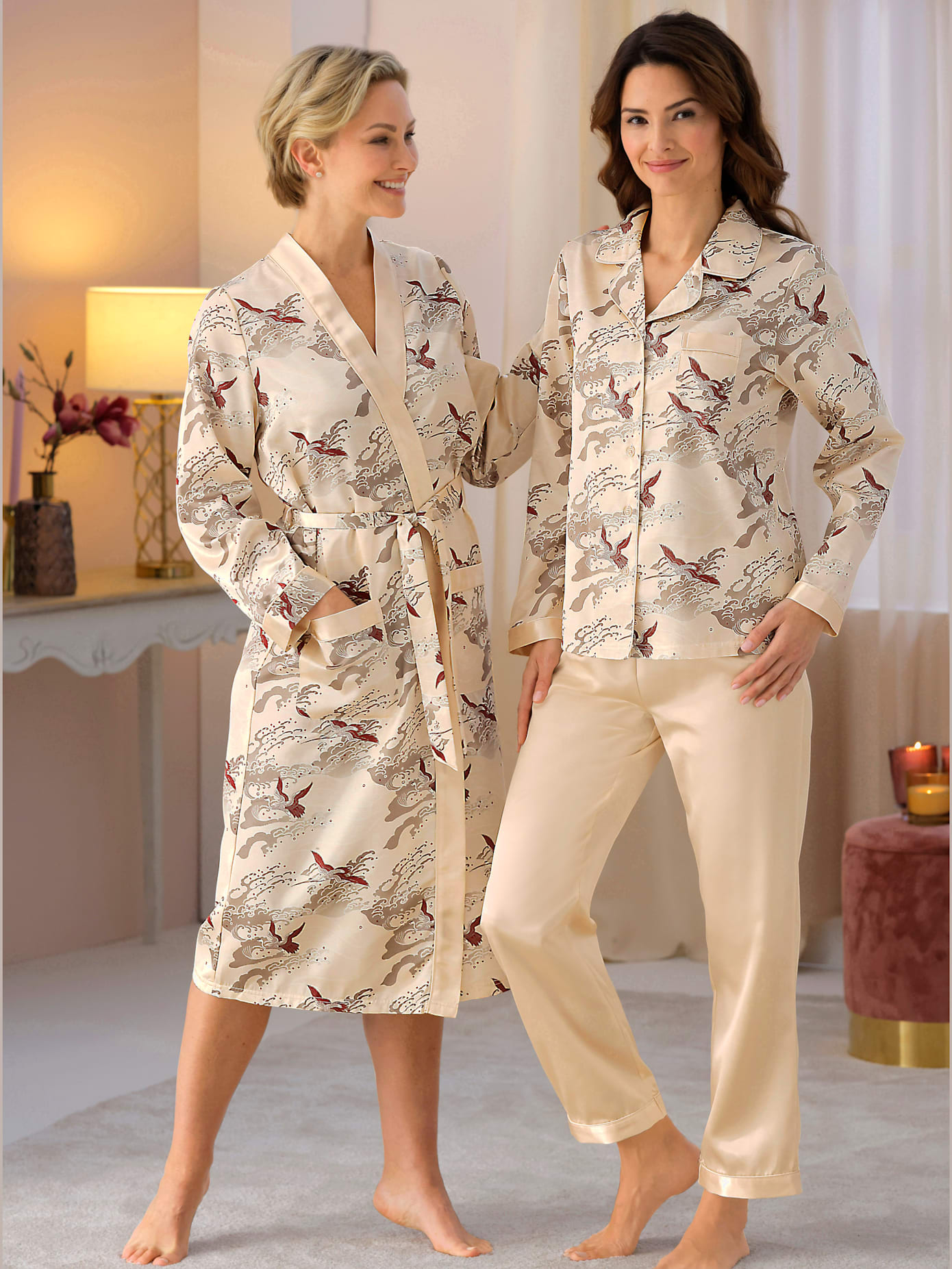 Robe de chambre satin
