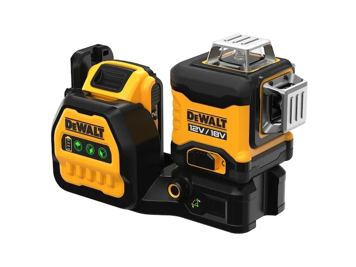Batteridrevet flerlinjelaser 3x360° DCE089D1G18-QW, 18Volt, tværlinjelaser
