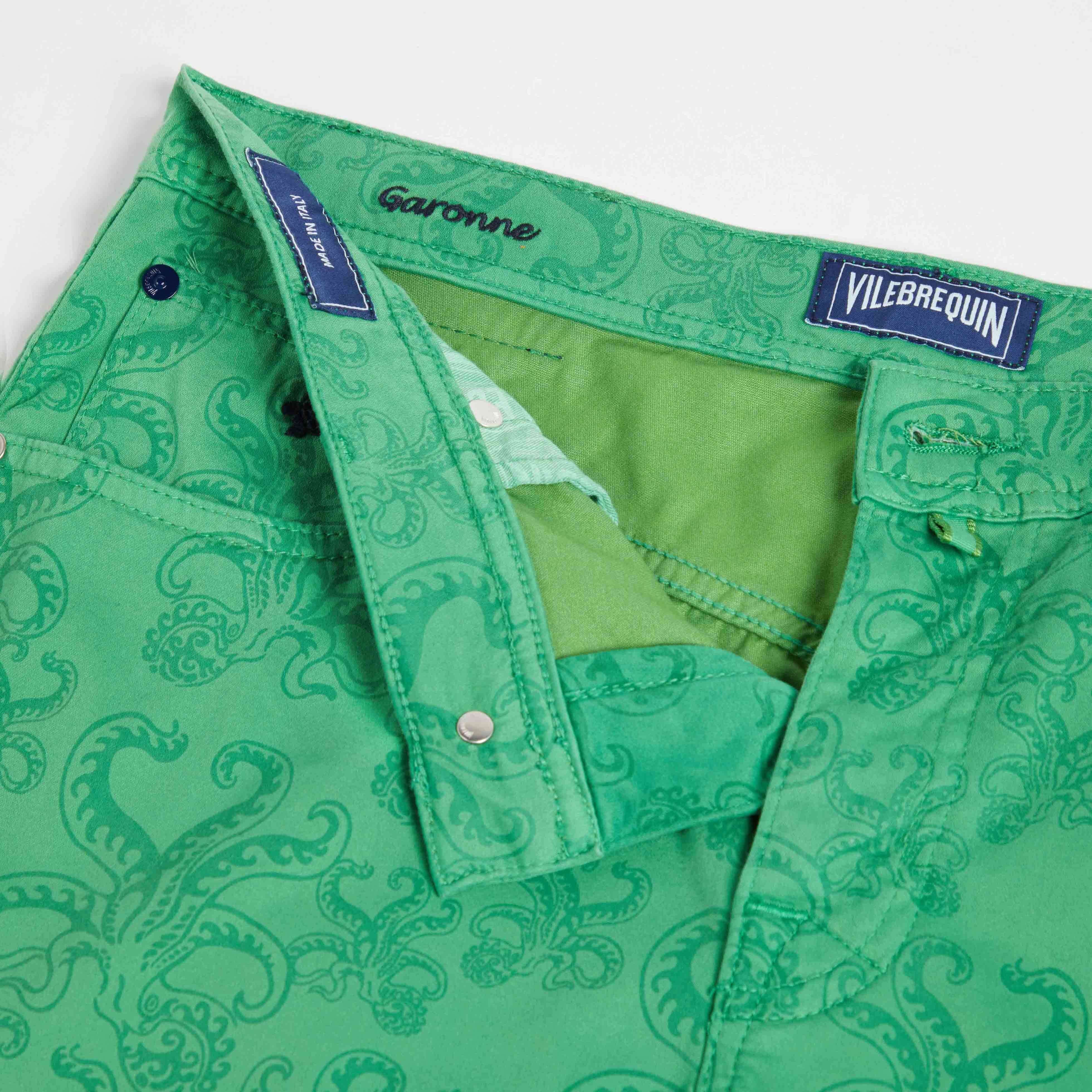 Bermuda en Coton Homme Poulpes Imprimés en Résine