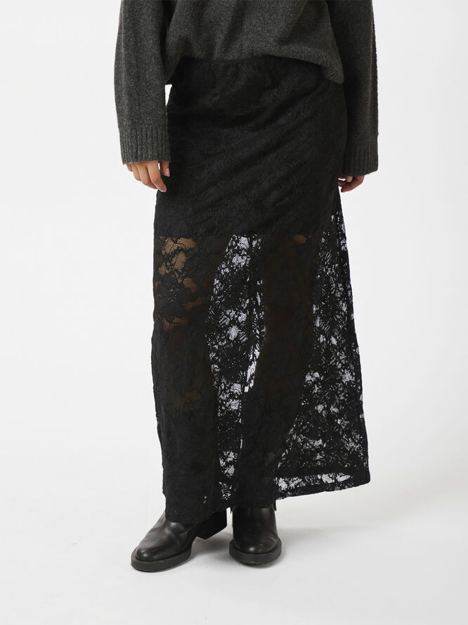 Neo Noir Emmie Lace Skirt Black