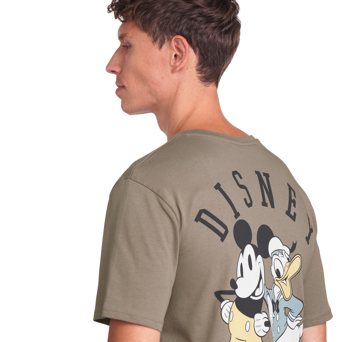 Micky Maus T-Shirt mit Rücken-Print hellbraun