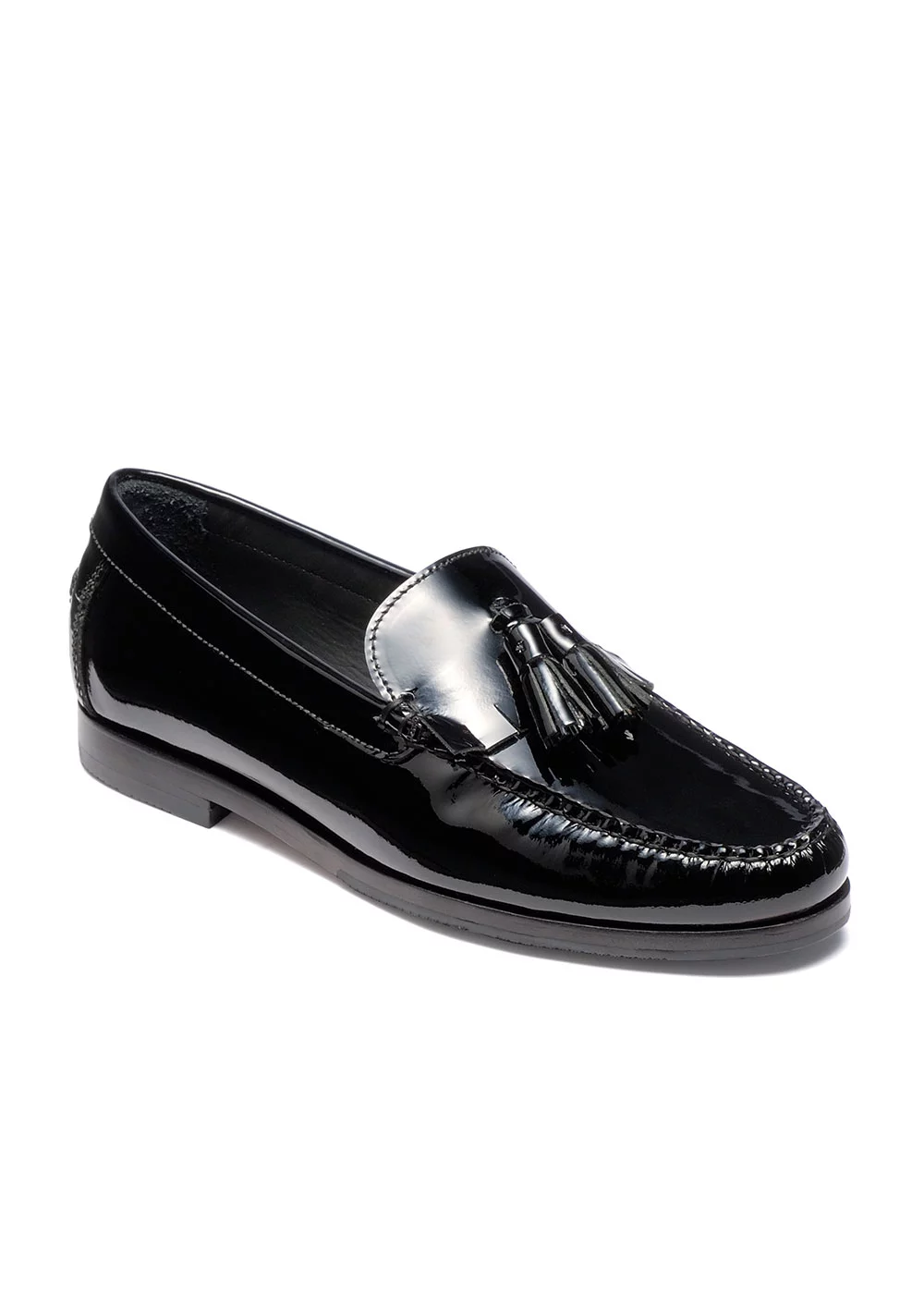 MOCASSIN P.TASSEL VERNIS NOIR