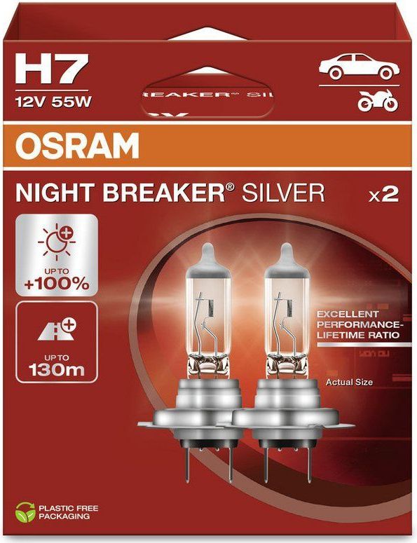 OSRAM 64210NBS-2HB Gloeilamp - Grootlicht - H7 - 12V - 55W - Aantal: 2