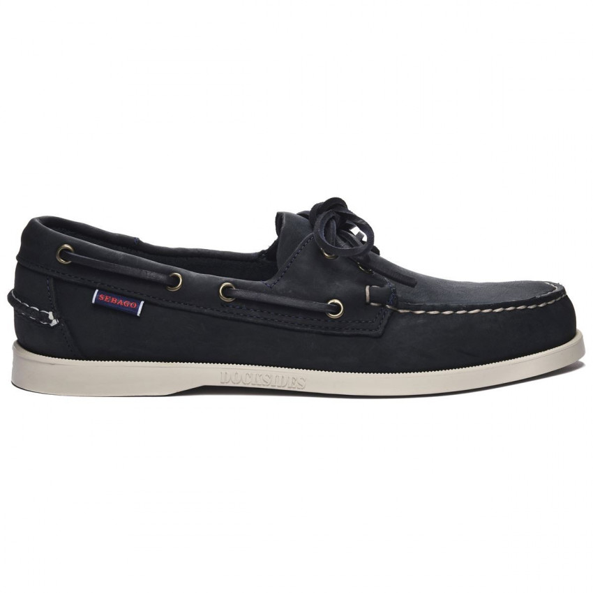 DOCKSIDES PORTLAND CRAZY Blue Navy-Chaussures bateau pour homme en cuir Portland