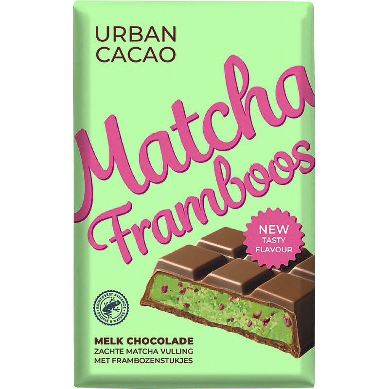 Urban Cacao Matcha framboos chocolade