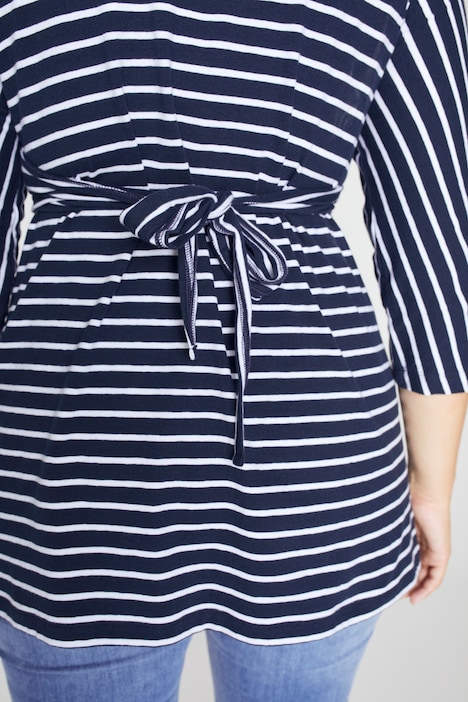 Bellieva-Wickelshirt, V-Ausschnitt, Stilleinsatz, Biobaumwolle, GOTS