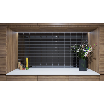 Wandtegel metro zwart 10 cm x 20 cm keramiek 1,00 m²