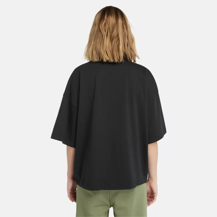 T-shirt oversize pour femme en noir