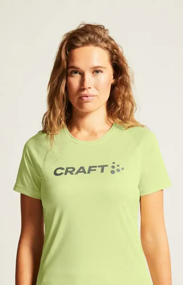 Craft CORE Unify Logo Hardloopshirt Korte Mouwen Lichtgroen Dames