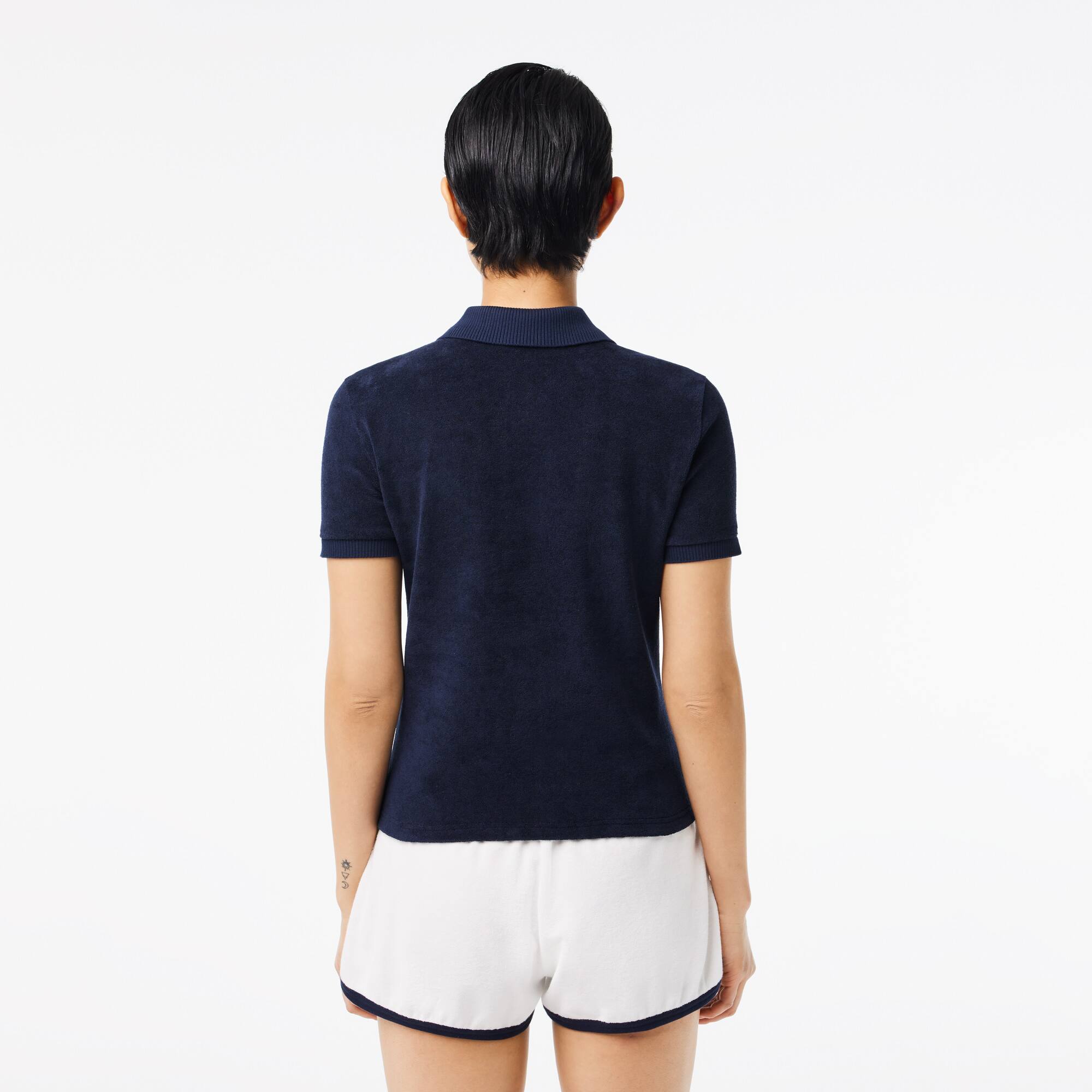Poloshirt aus Frottierware in Slim Fit Kurze Ärmel - Blau - Lacoste - Damen