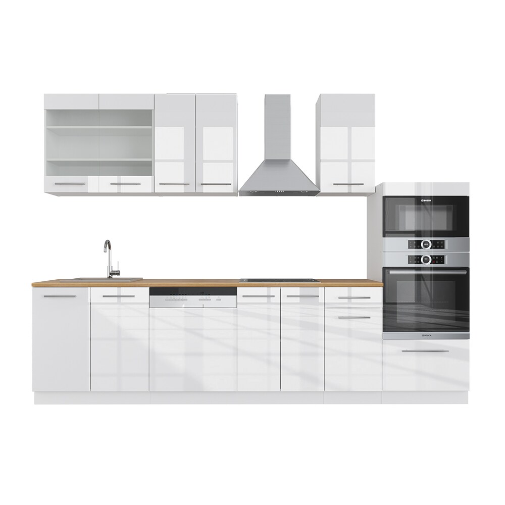 Vicco Küche Fame-Line 240 cm Küchenzeile Küchenblock Einbau Hochglanz