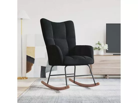 Chaise à bascule Noir Velours