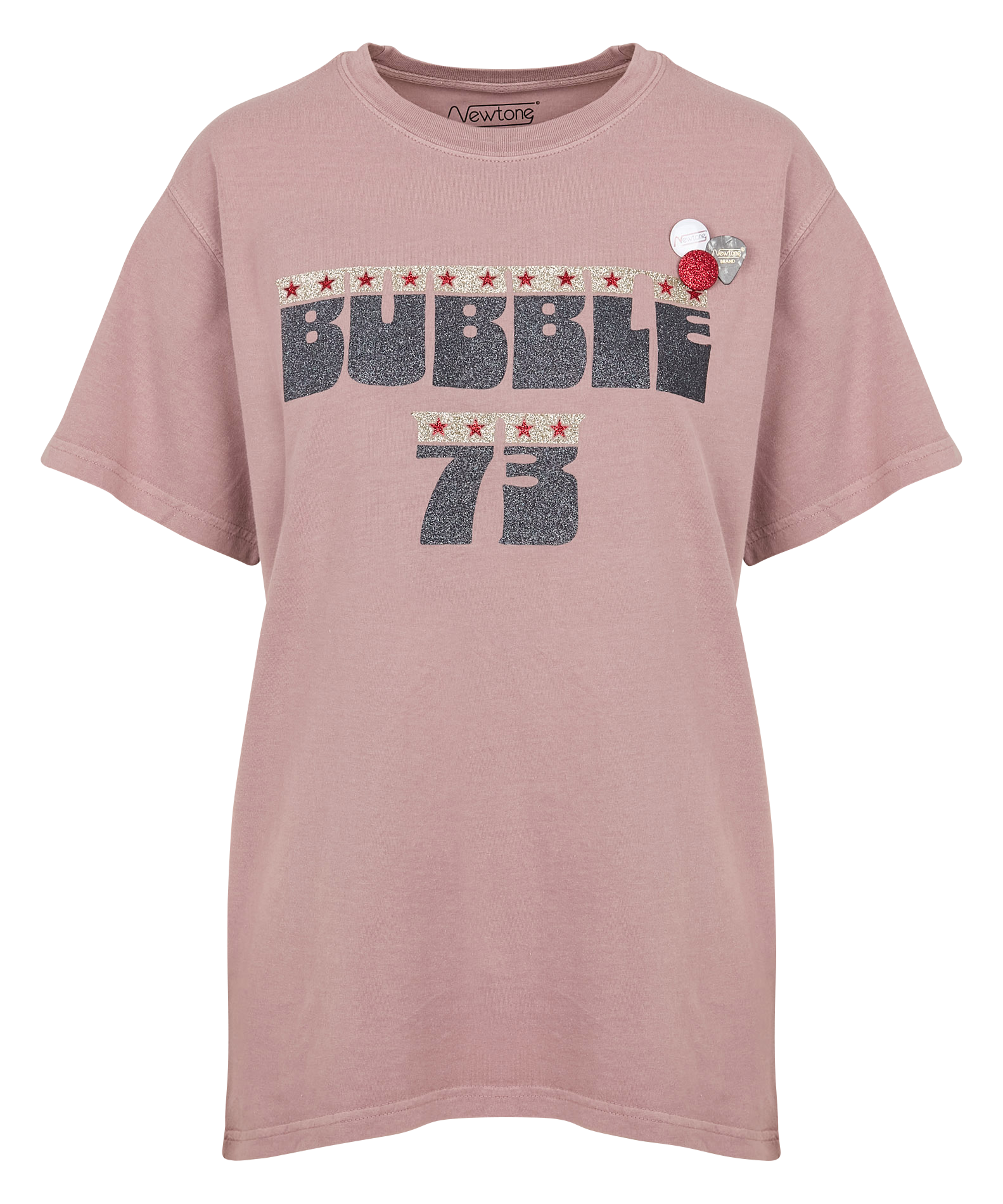 TRUCKER BUBBLE - Tee-shirt droit col rond sérigraphié en coton | Rose