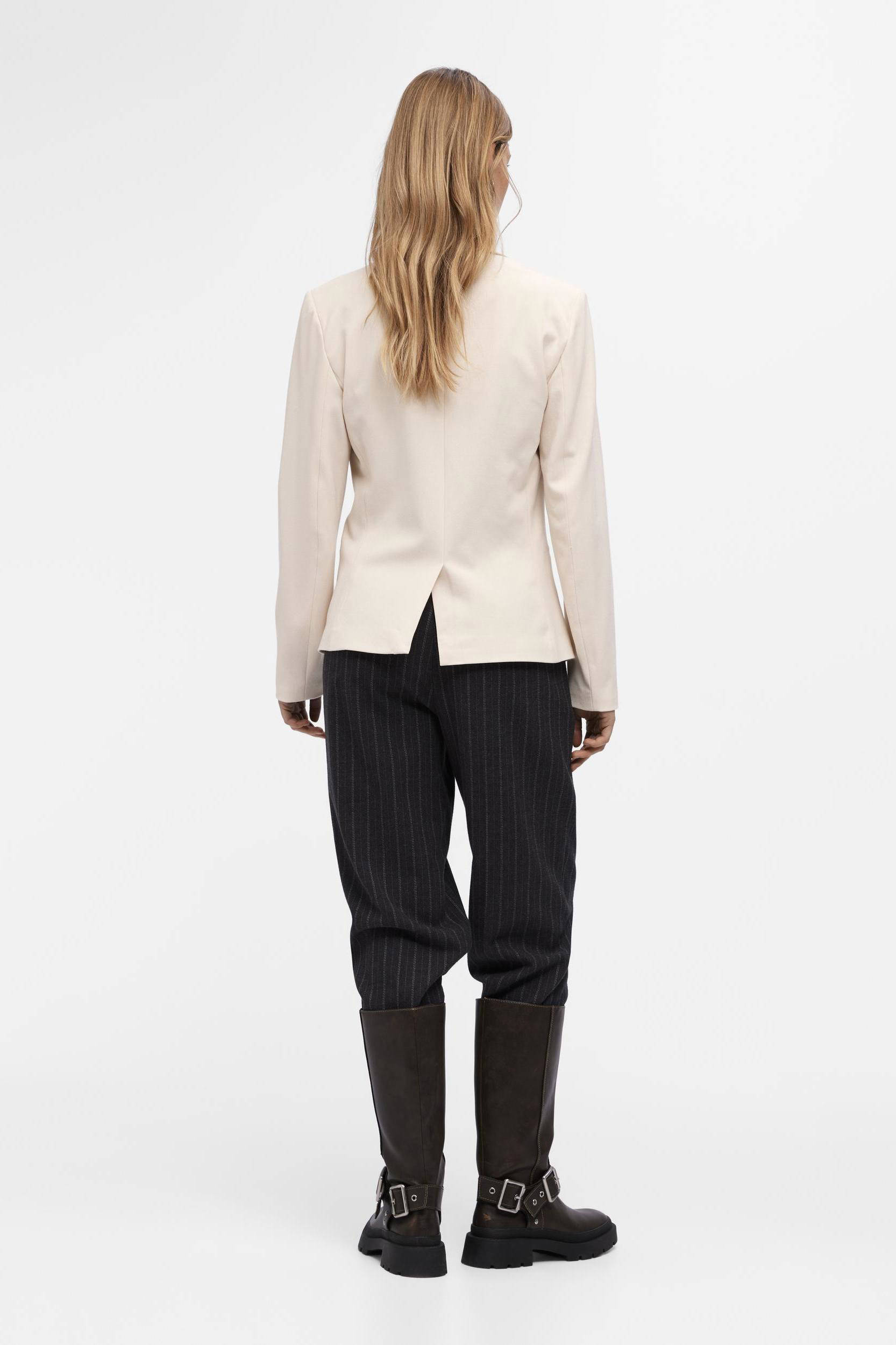 OBJECT rechtvallende blazer OBJLISA van polyester crÃ¨me