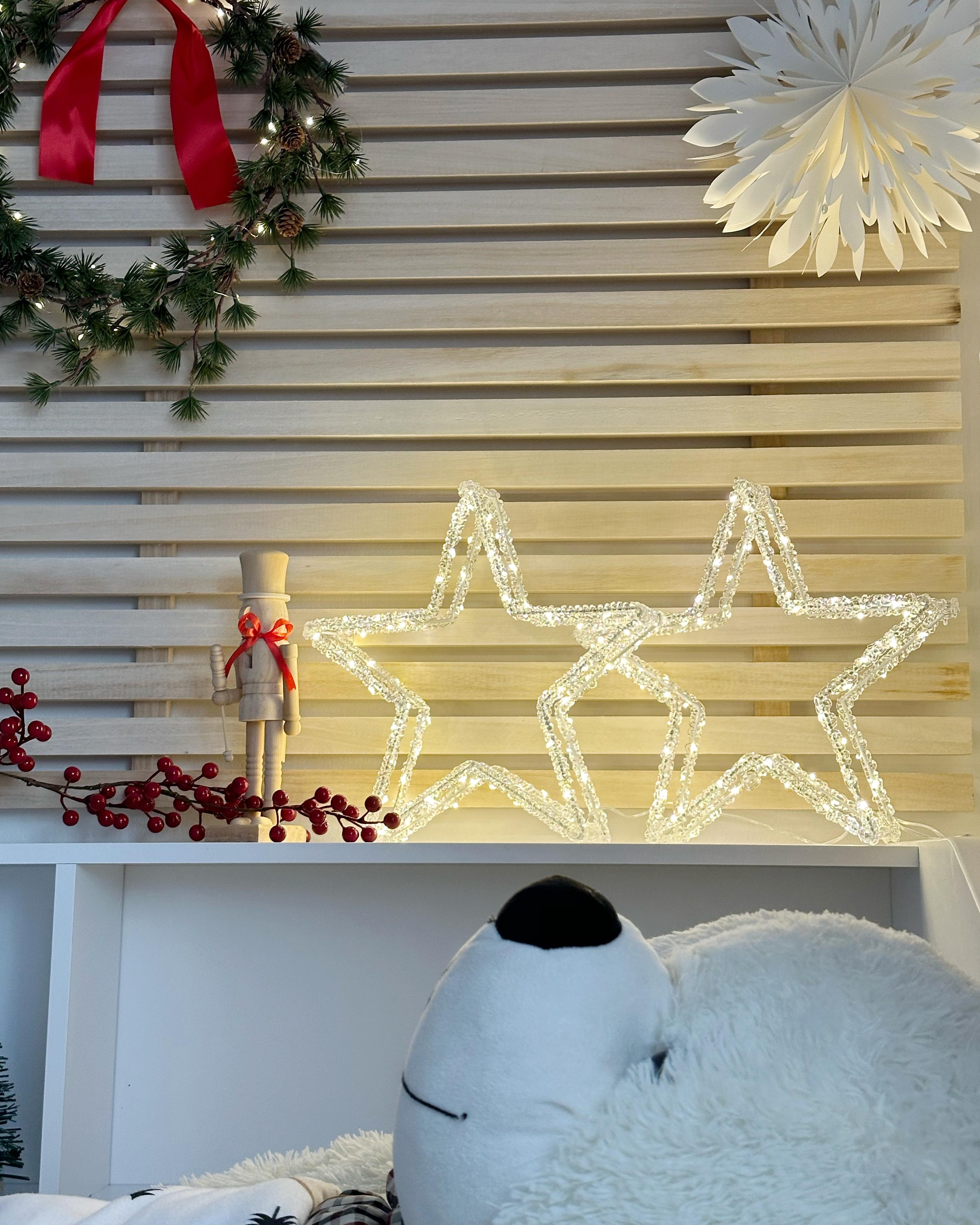 Buitendecoratie LED SIMO Ster 31 cm Wit
