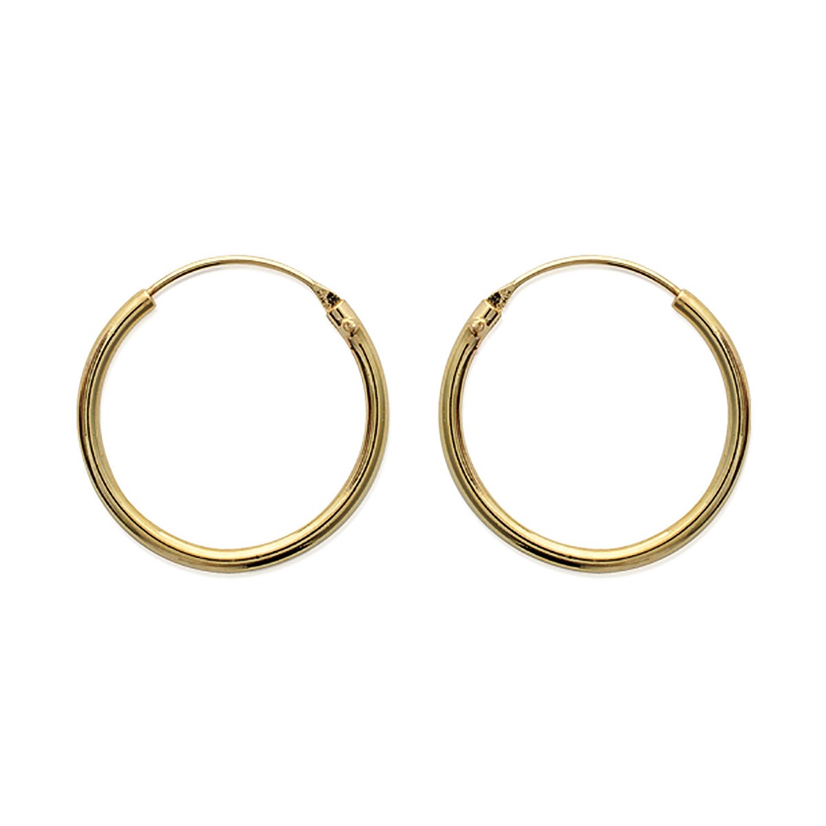 Boucles d'oreilles créoles plaqué or 25 mm