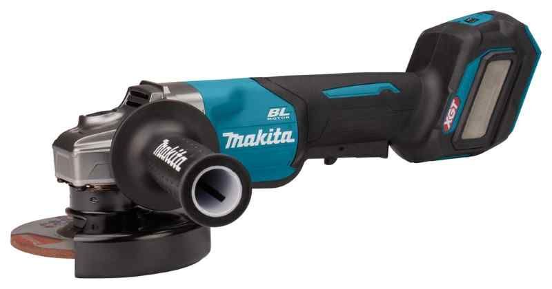 Makita GA032GZ 40 V Max Haakse slijper 125 mm zonder accu's en lader, in doos, met veiligheidsschakelaar