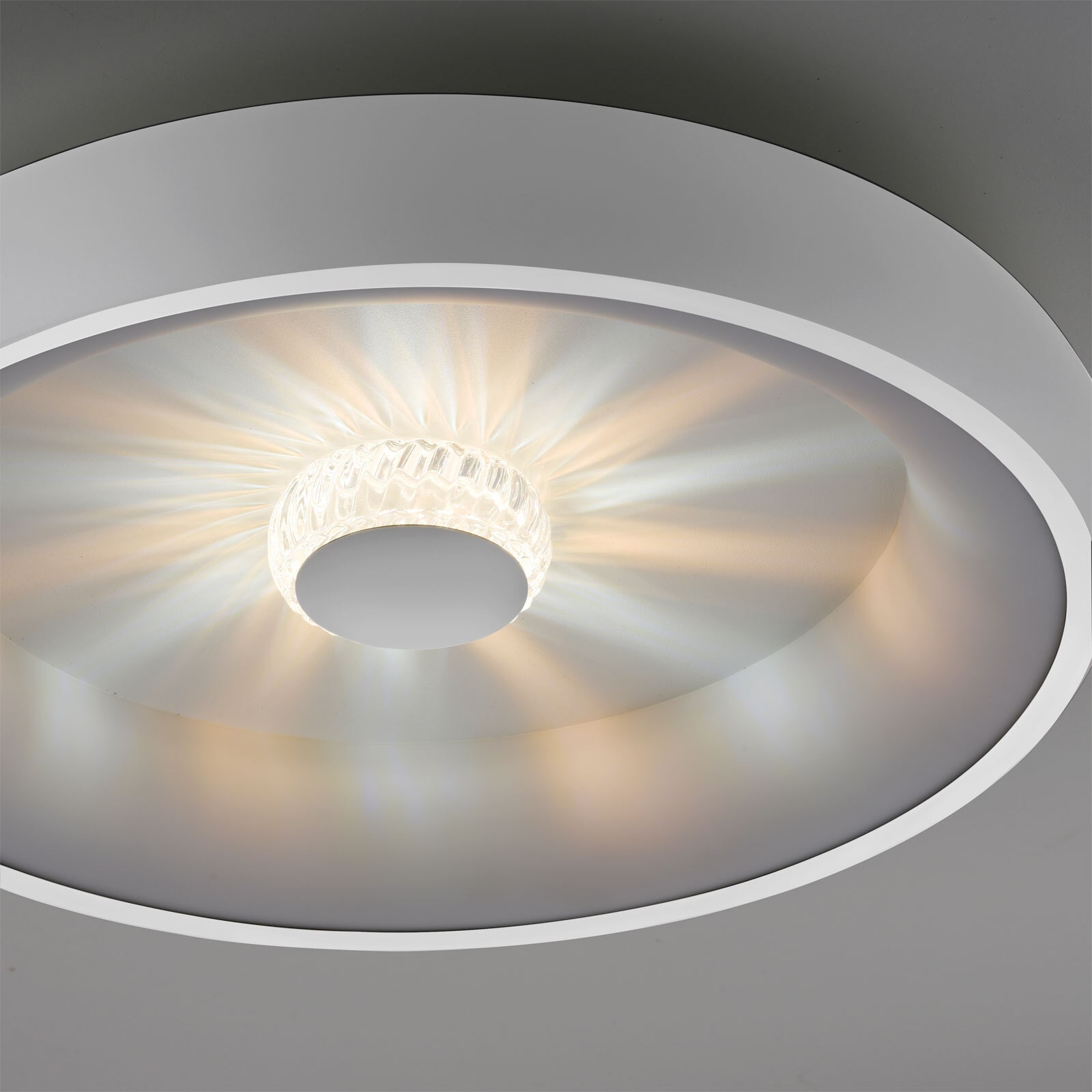 JUST LIGHT LED Deckenlampe VERTIGO 46 cm weiß