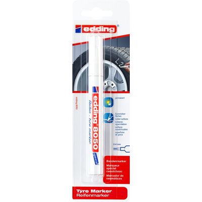 Edding 8050 tyre - Marqueur spécial caoutchouc - blanc