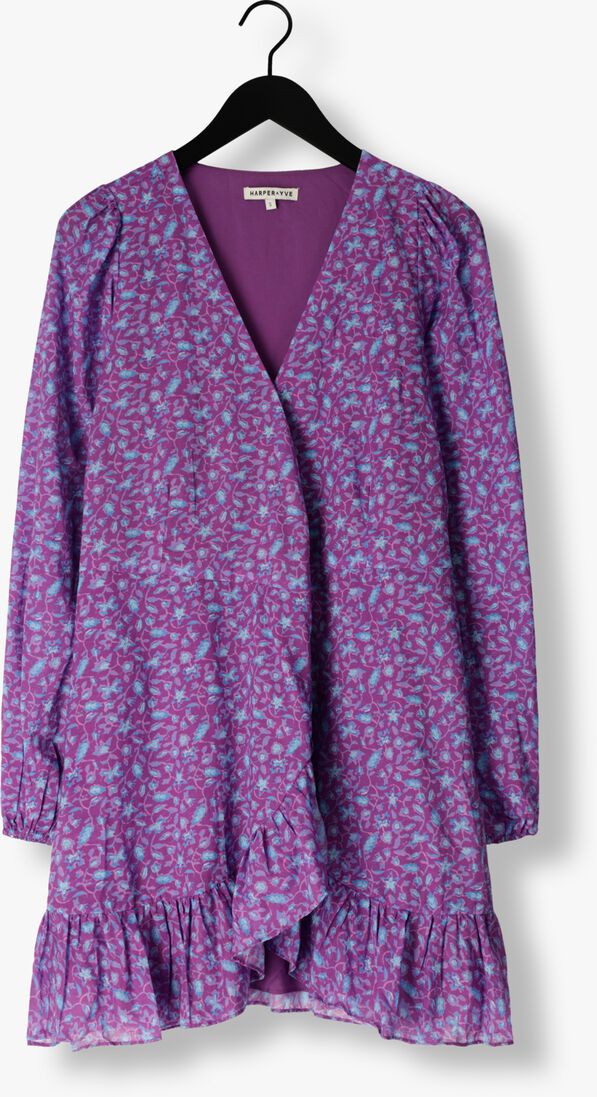 HARPER & YVE paarse harper & yve mini jurk jade-dr